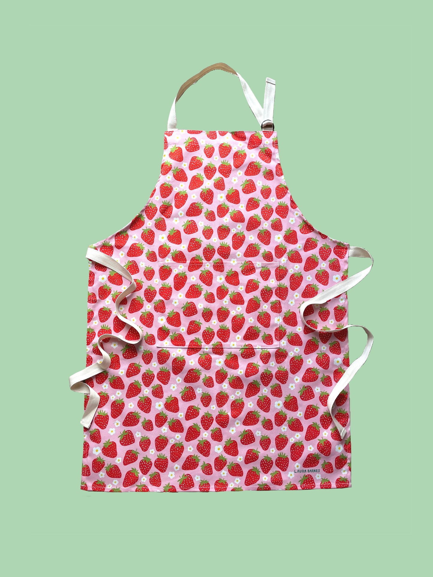 Sweet Strawberries Organic Cotton Apron