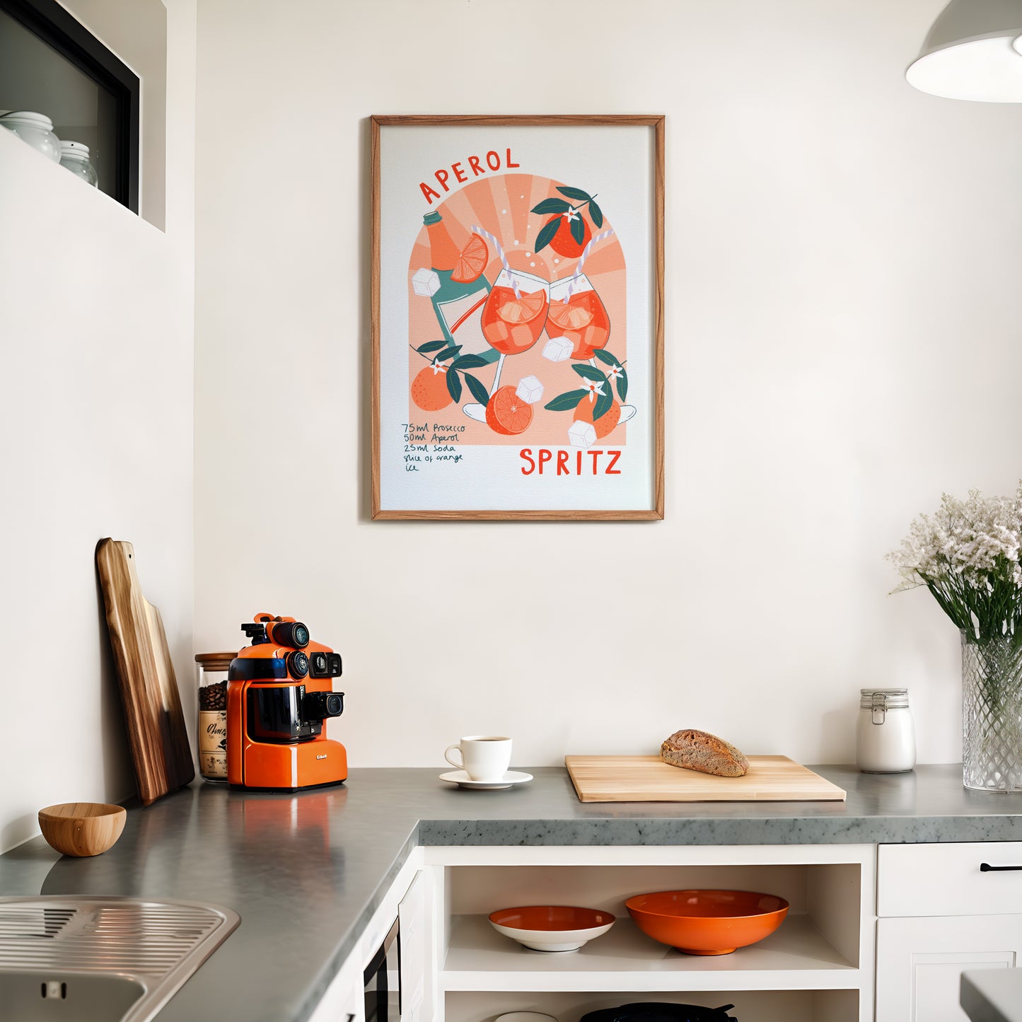 Aperol Spritz Cocktail Art Print