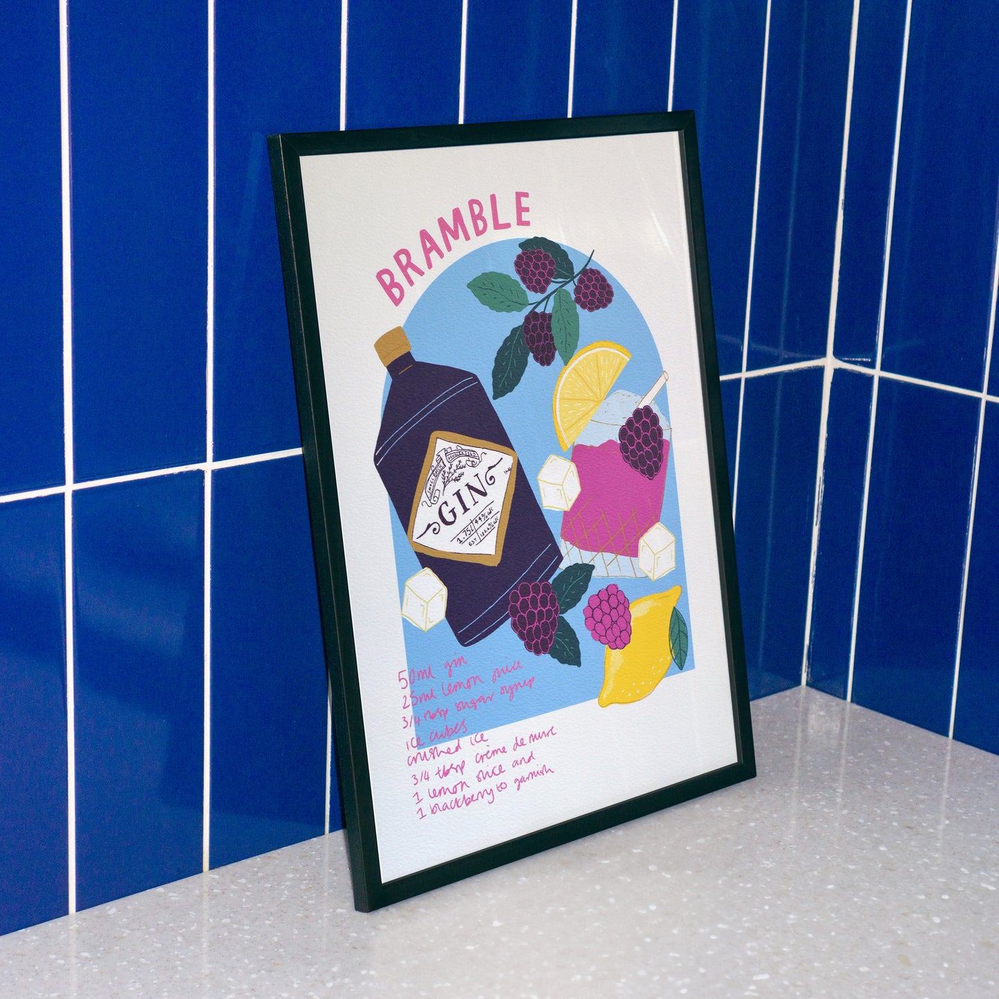 Bramble Cocktail Art Print