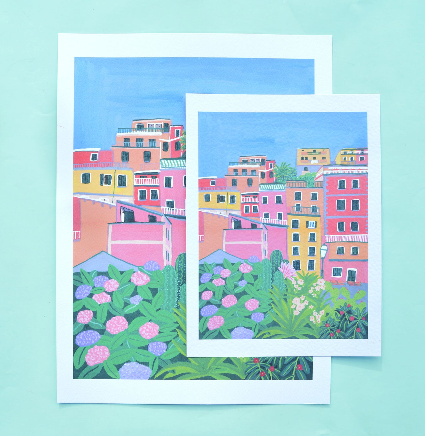 Cinque Terre Houses Italy Travel Art Print