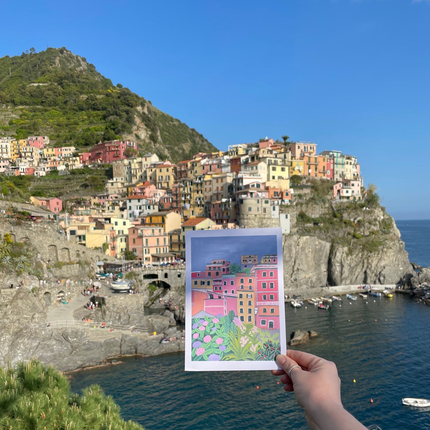 Cinque Terre Houses Italy Travel Art Print