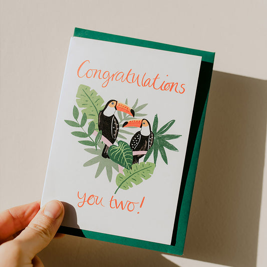 Congratulations you two!' Toucans Card