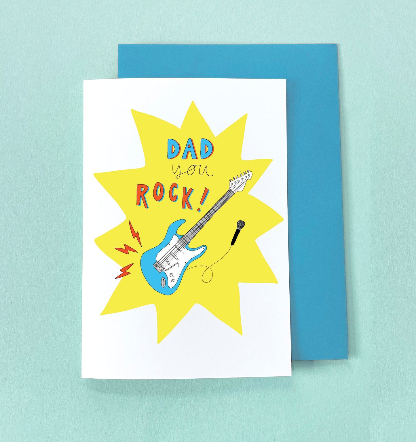 'Dad, you rock!' card.