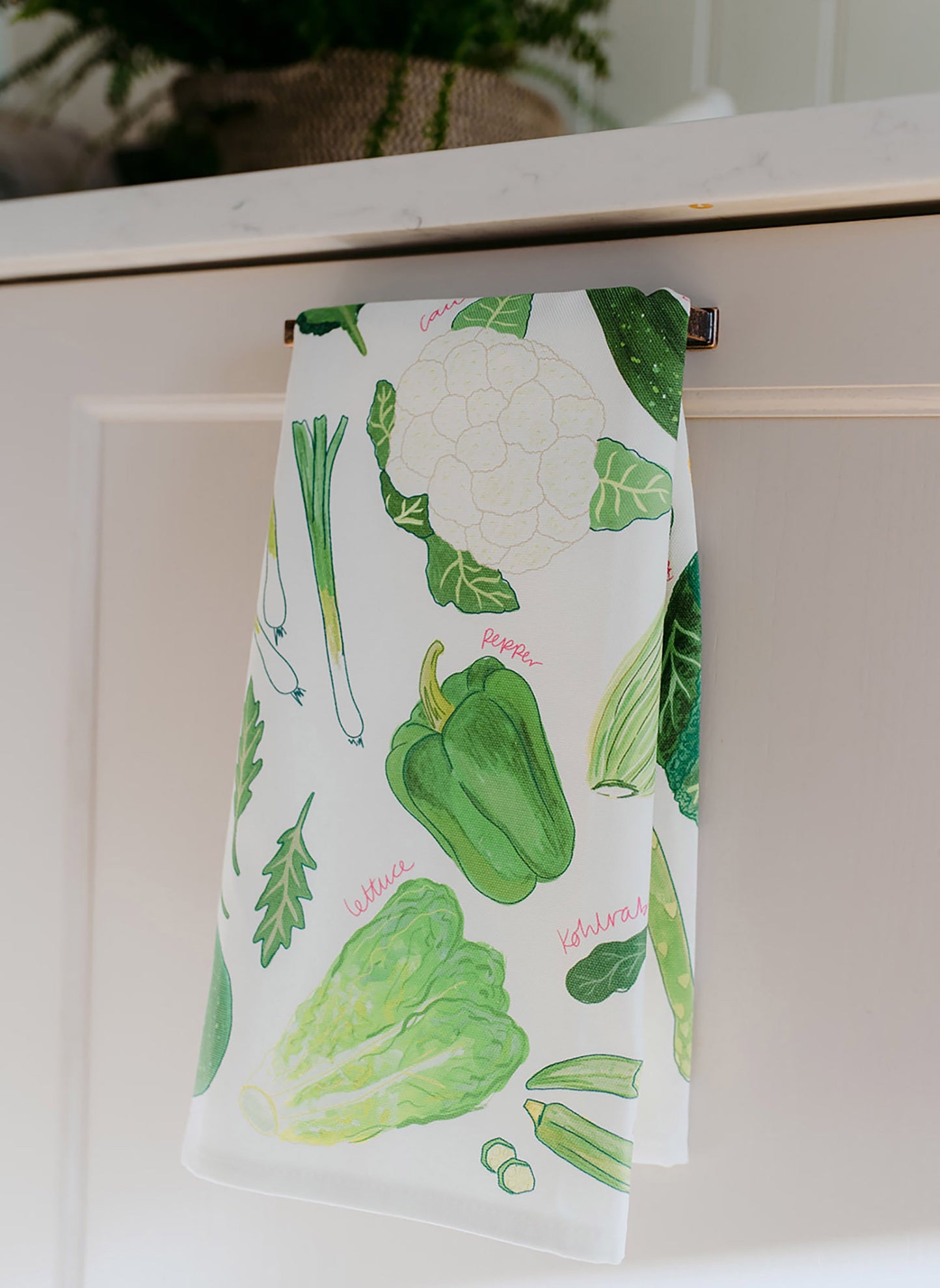 Green Veg Organic Cotton Tea Towel