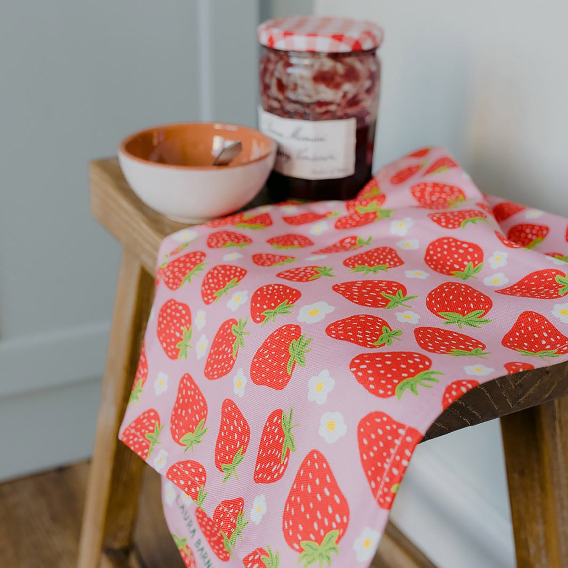 Gants de cuisine en coton biologique Sweet Strawberries