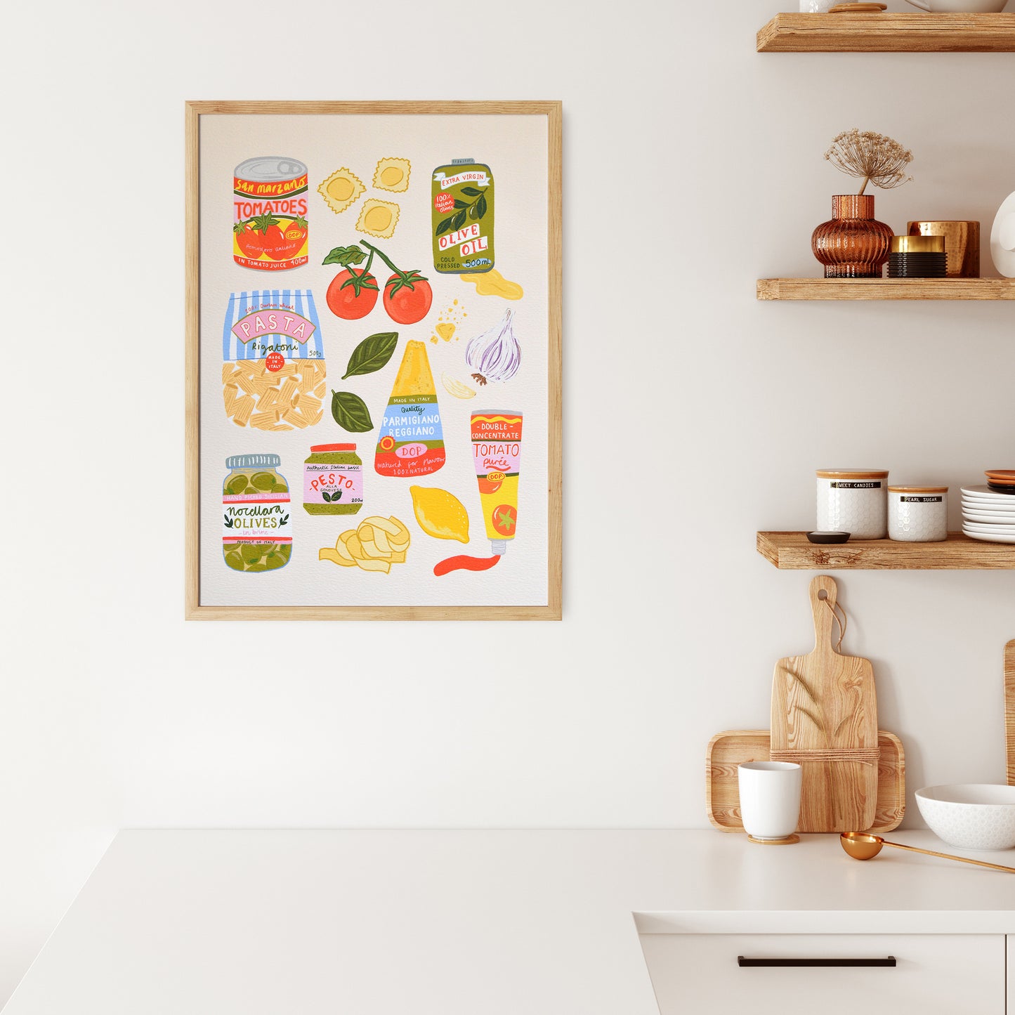 Italian ingredients Art Print