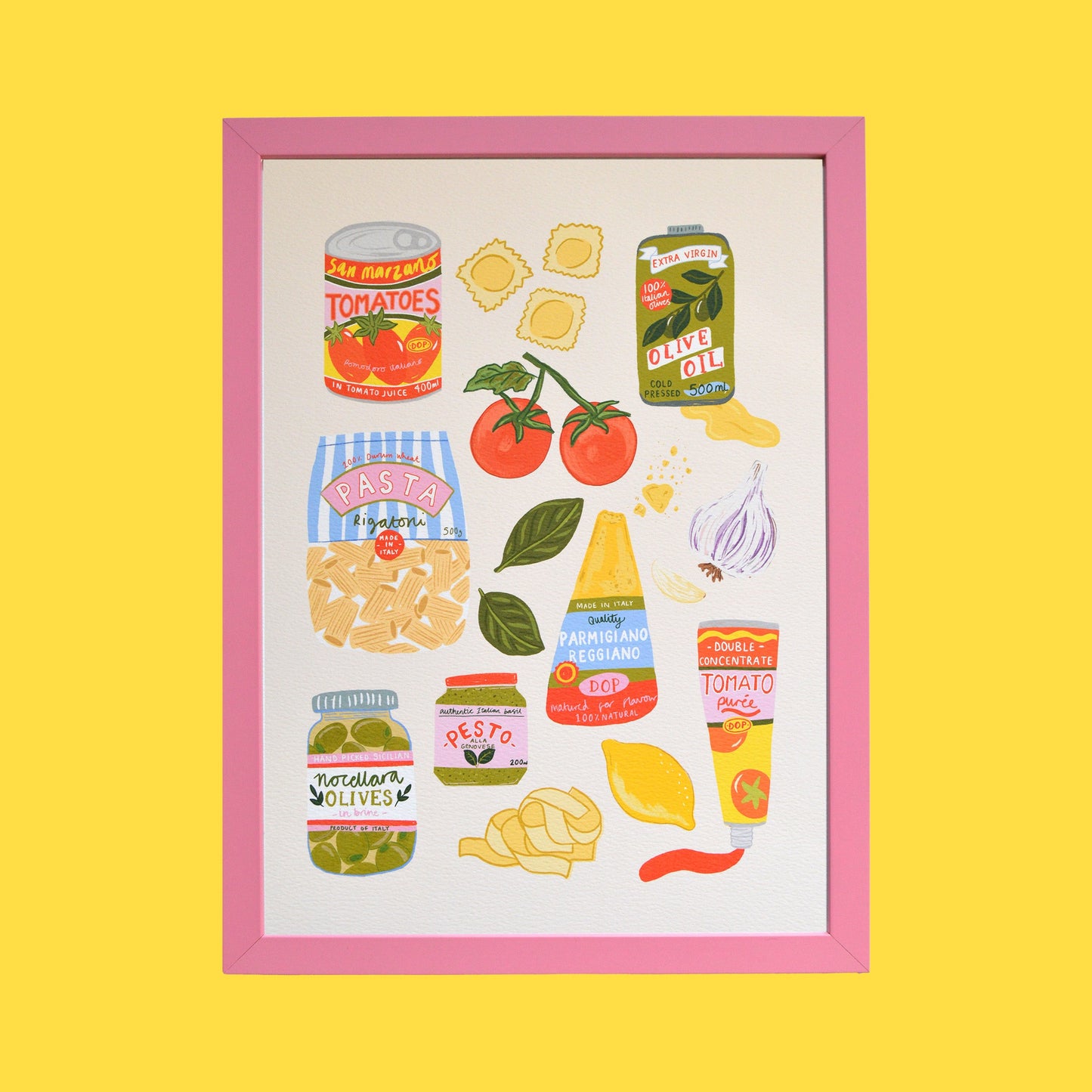 Italian ingredients Art Print