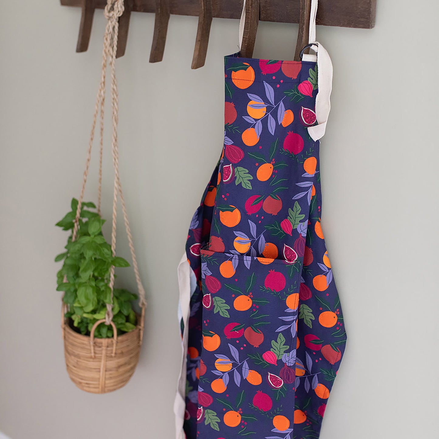 Botanical Fruits Organic Cotton Apron