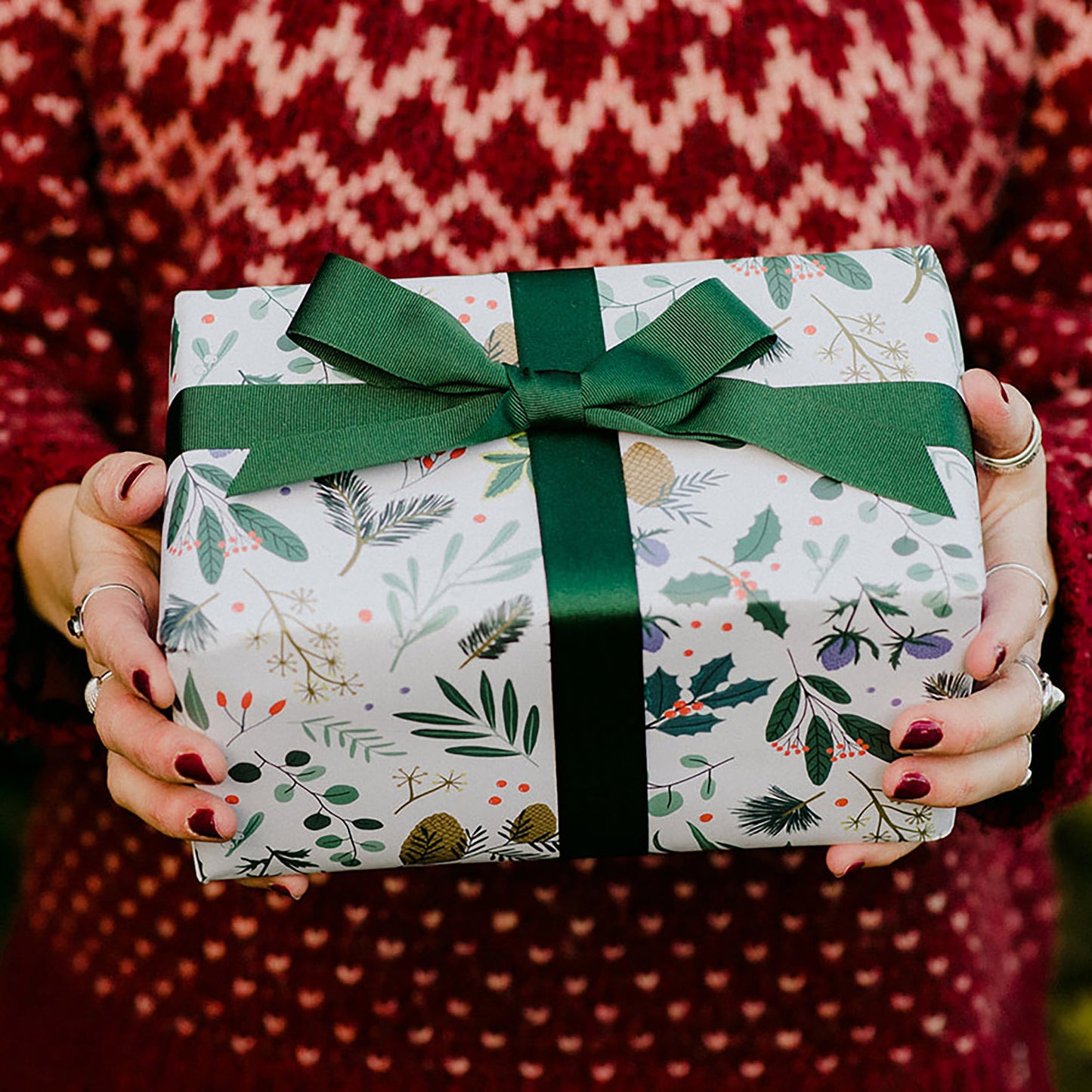 Festive Foliage Christmas Wrapping Paper