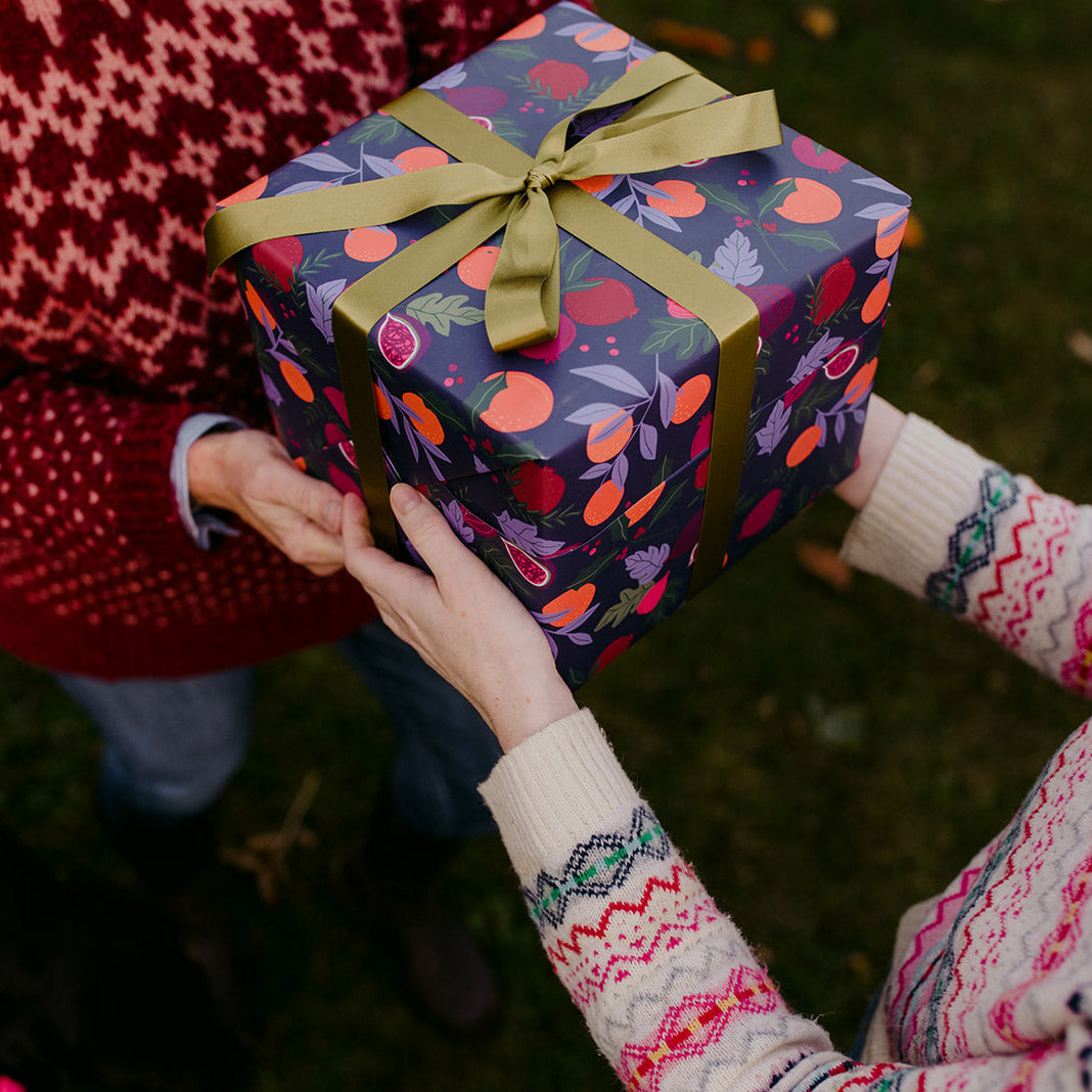 Botanical Fruits Christmas Wrapping Paper