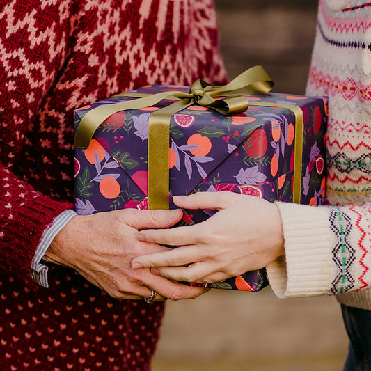 Botanical Fruits Christmas Wrapping Paper