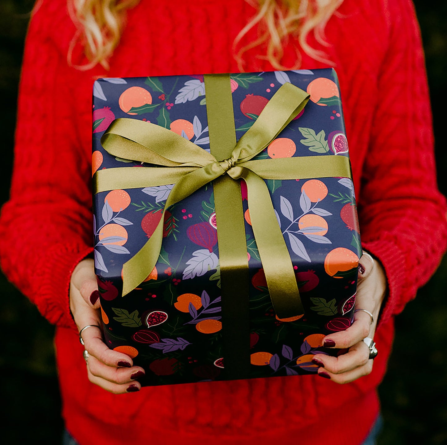 Botanical Fruits Christmas Wrapping Paper