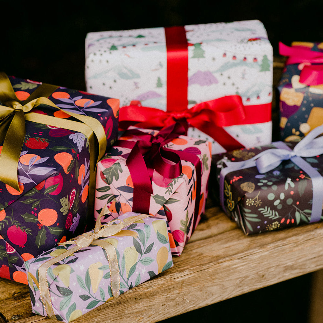 Botanical Fruits Christmas Wrapping Paper