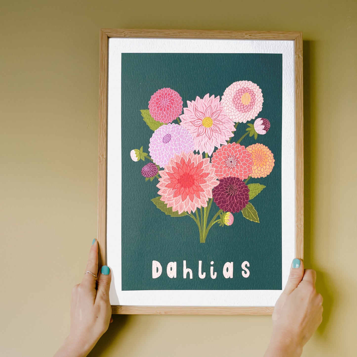 Dahlias Flower Art Print