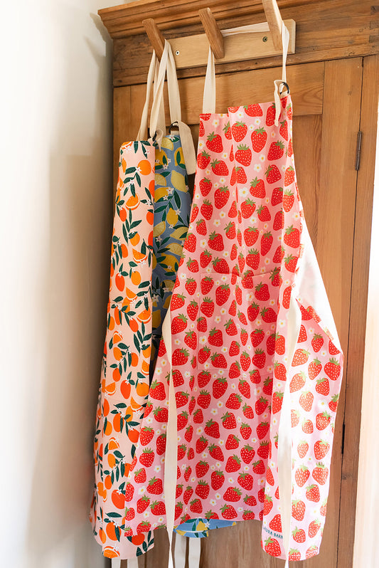 Sweet Strawberries Organic Cotton Apron