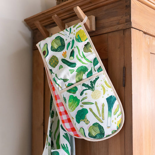 Green Vegetables Organic Cotton oven gloves