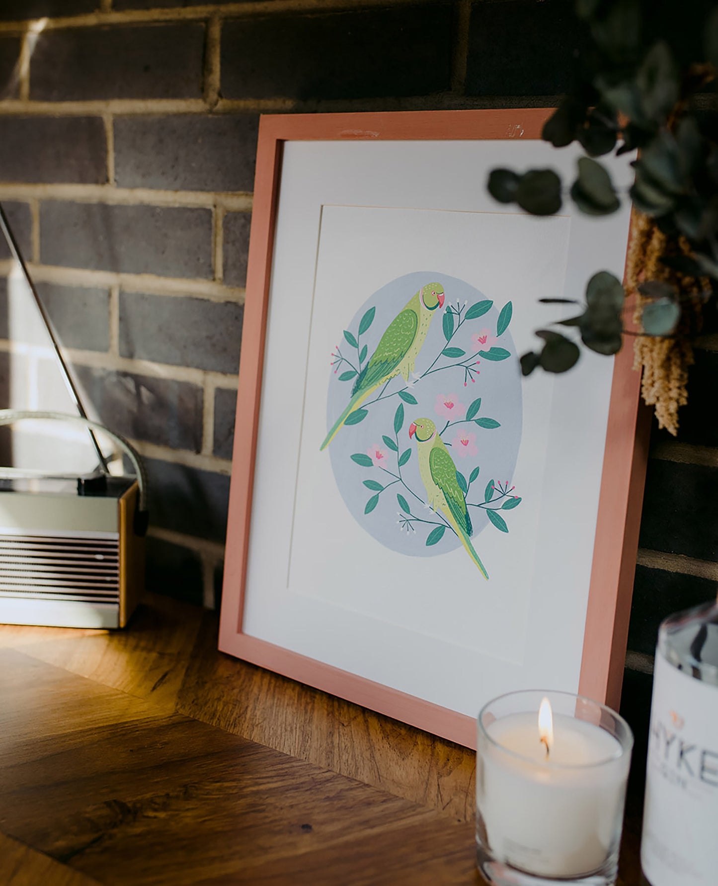 Parakeets Art Print