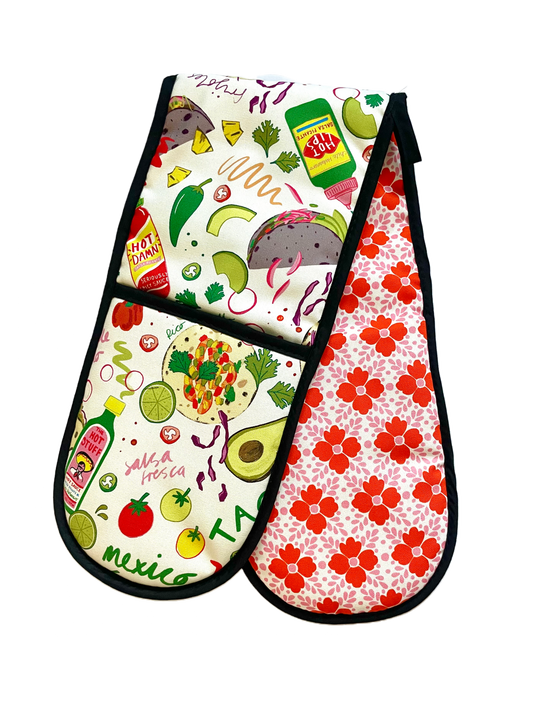 Tacos Organic Cotton Oven Gloves