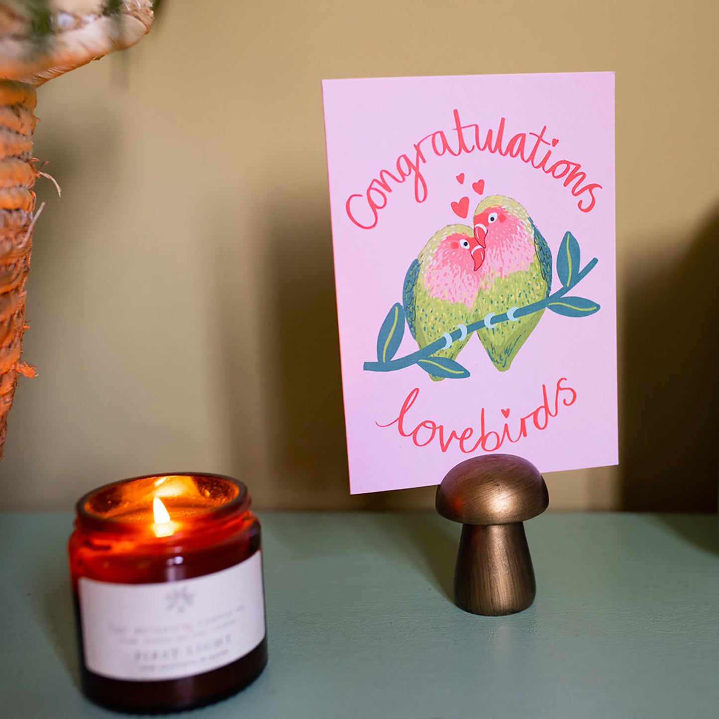 Congratulations Lovebirds Card