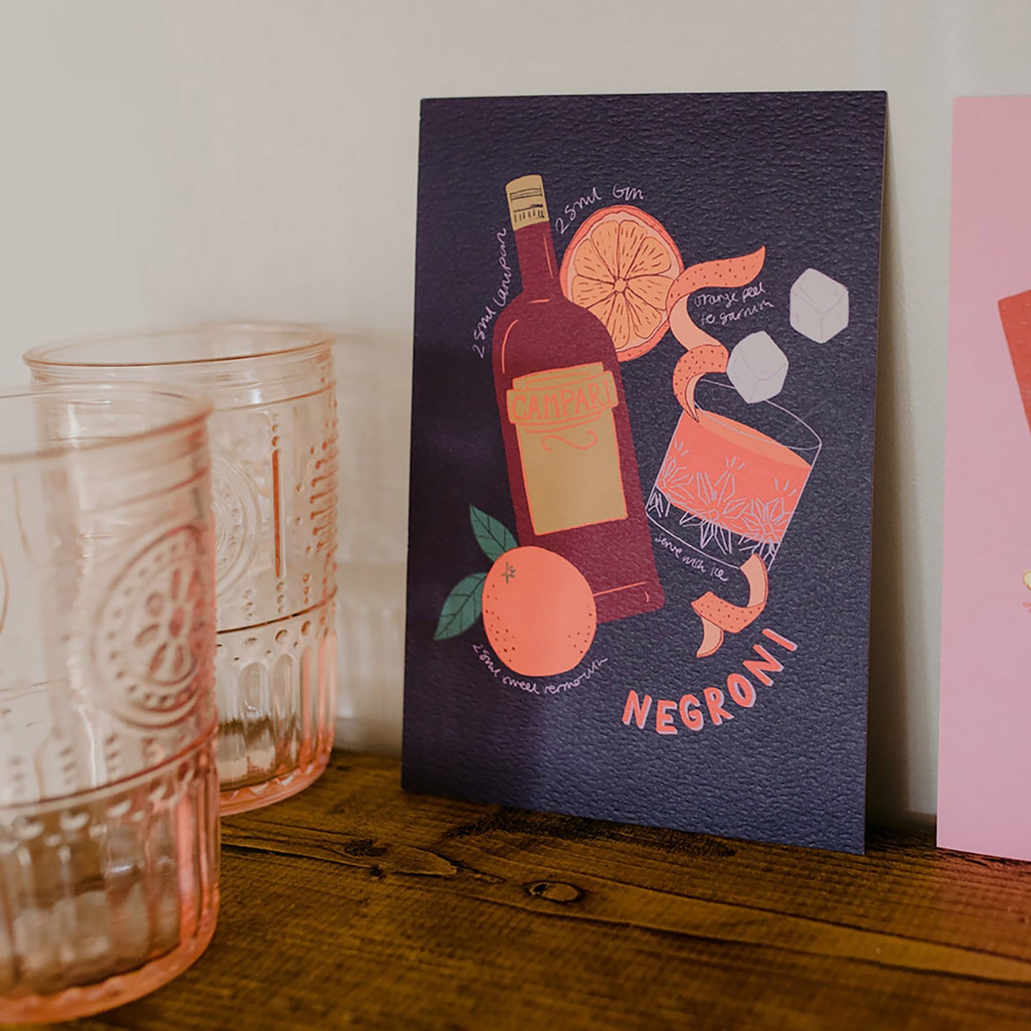 Negroni Cocktail Art print