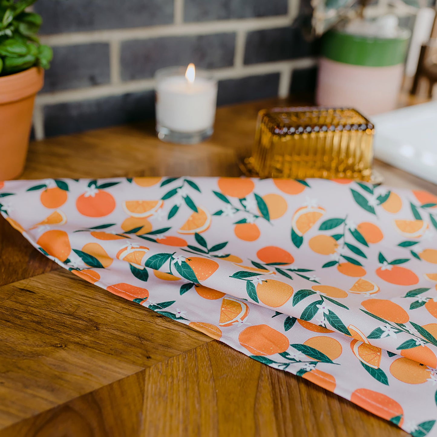 Sevilla Oranges Organic Cotton Tea Towel