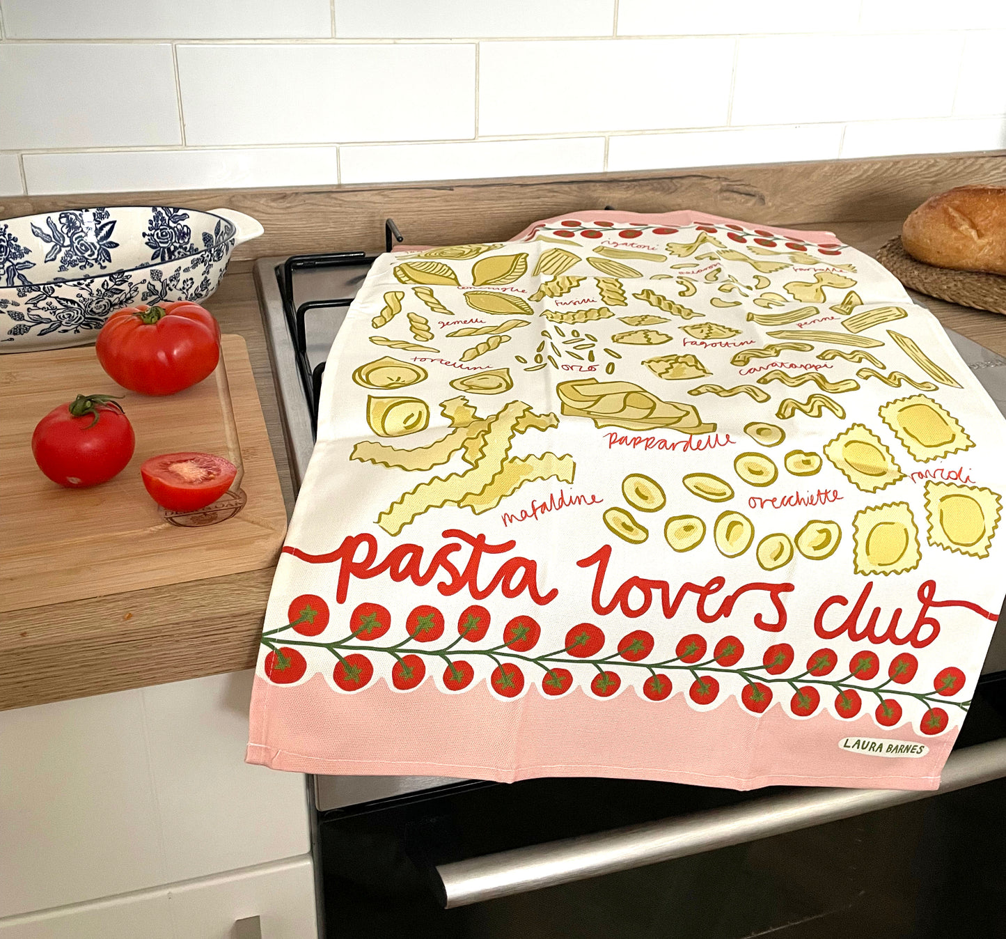 Pasta Lovers Club Organic Cotton Tea Towel