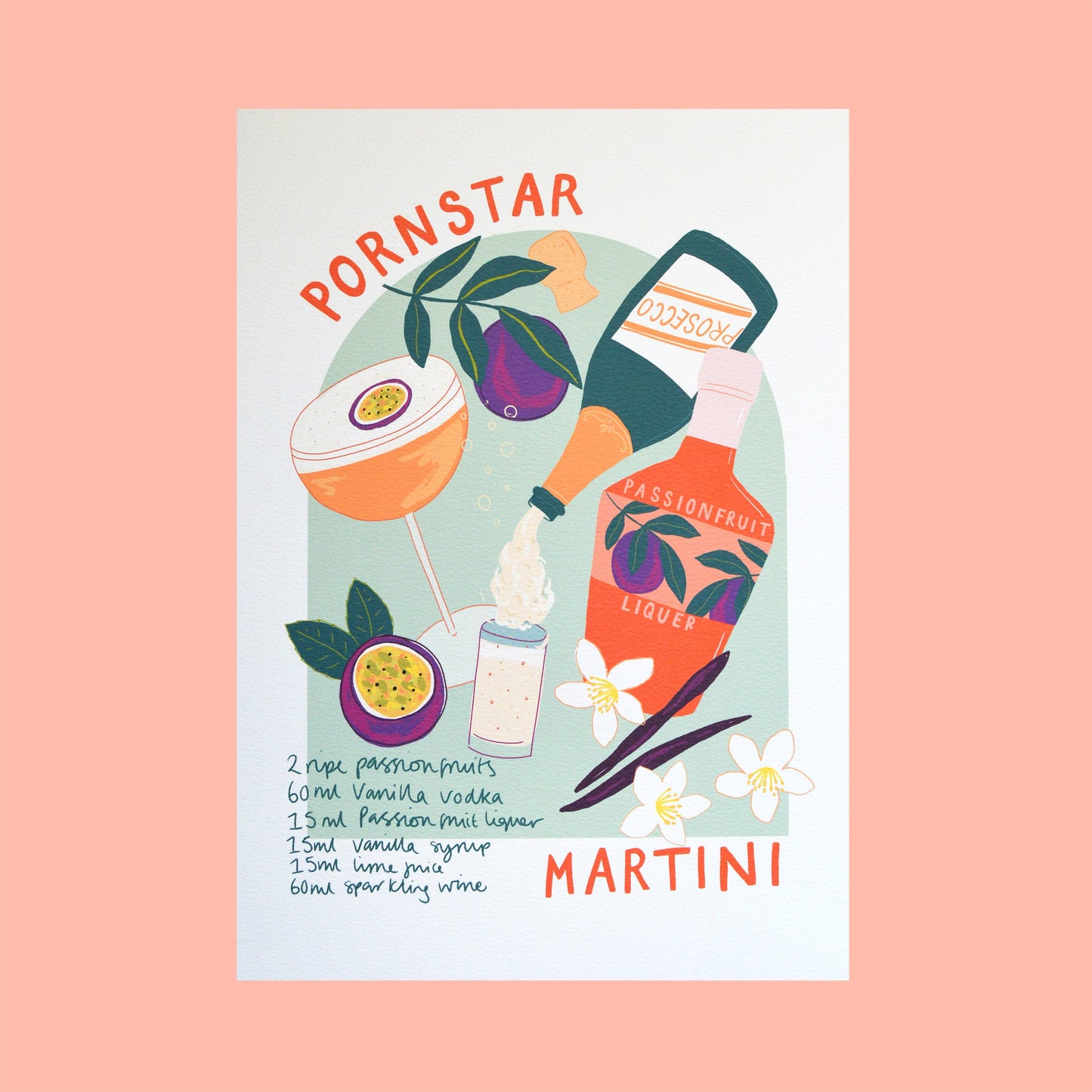 Pornstar Martini Cocktail Art Print