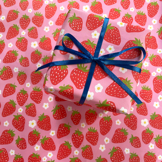 Sweet Strawberries Wrapping Paper