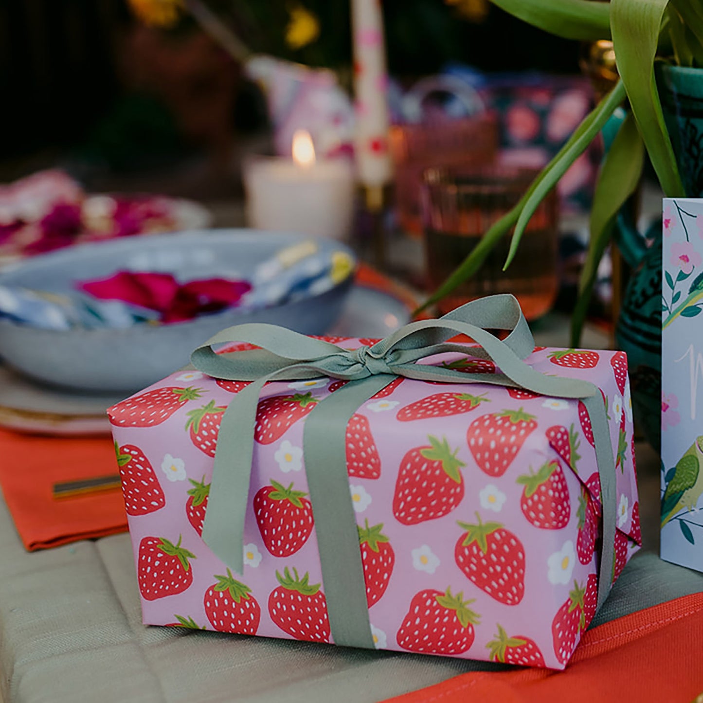 Sweet Strawberries Wrapping Paper